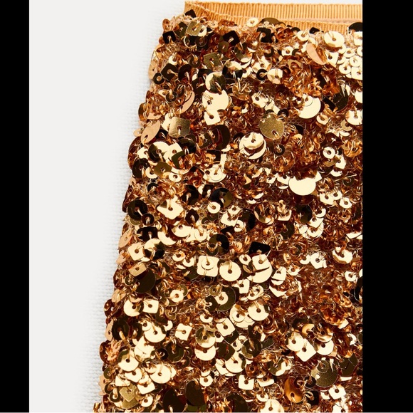 SEQUIN MINI SKIRT ZW COLLECTION - Picture 6 of 8
